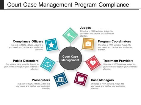 Court Case Management Program Compliance Powerpoint Slides Diagrams
