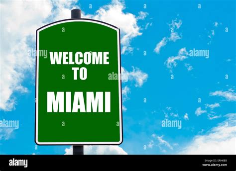 Welcome To Miami Sign Hi Res Stock Photography And Images Alamy
