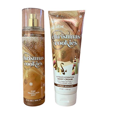 Bath And Body Works Christmas Cookies Fine Fragrance Mist And Body Cream Set