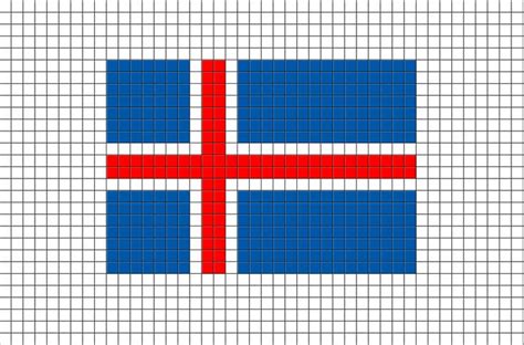 Flag Of Iceland Pixel Art Pixel Art Iceland Flag Flag Cross Stitch
