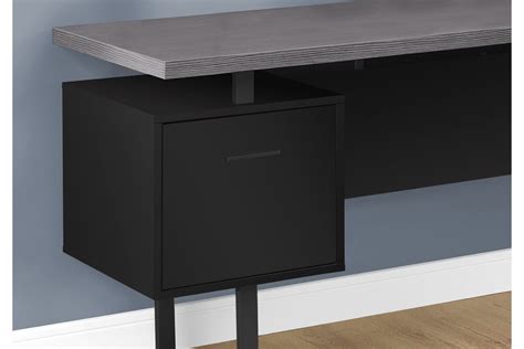 A long computer desk has a desktop of around 60 in length (152cm). Black and Grey Extra Long Corner Computer Desk by Monarch