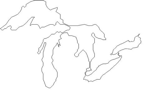 28 Blank Map Of Great Lakes Maps Database Source