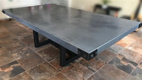 Handmade Dining Table 8ft X 45ft X 3 Inch Thick Concrete Top By Ore
