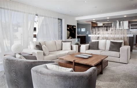 Beautiful Monochromatic Grey Modern Living Room Decor Living Room