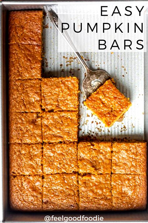 Healthy bar & brownie recipes. Pumpkin Bars | Recipe (With images) | Pumpkin bars, Easy ...