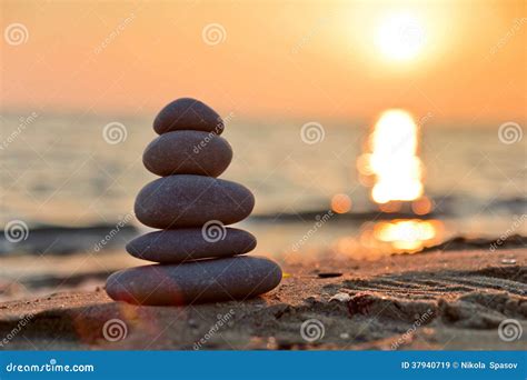 Stacked Stones And Sunset Stock Image Image Of Closeup 37940719