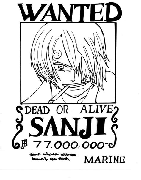 Sanji Wanted By Dunkle Melodie On Deviantart