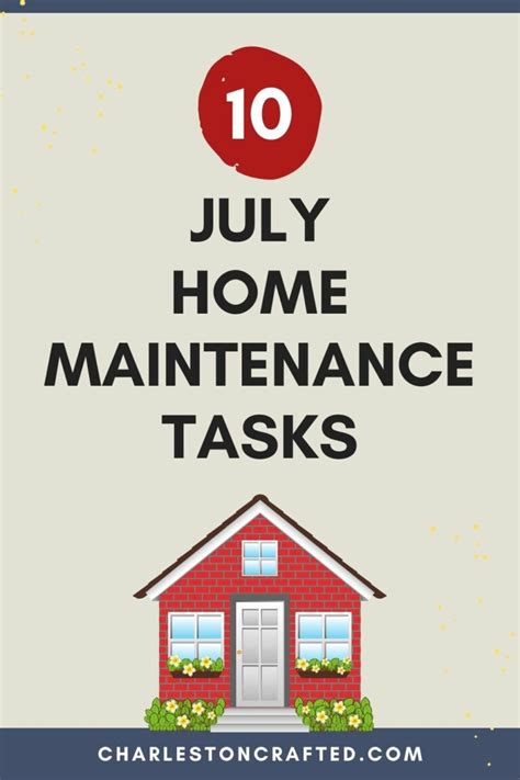 July Home Maintenance Free Printable