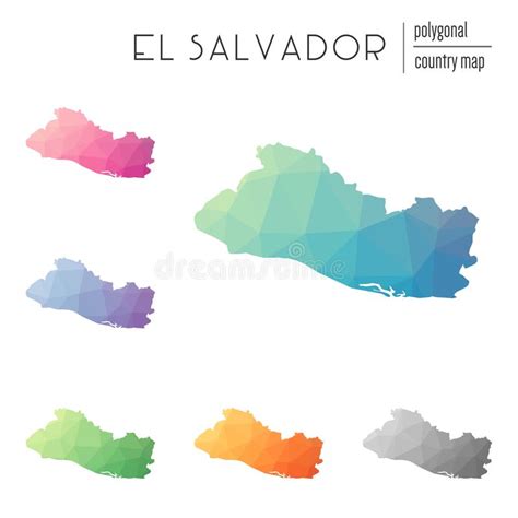 Vektor El Salvador Map Outline Mit Retro Vektor Abbildung
