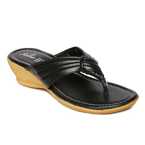 Buy Paragon Solea Plus Womens Black Slippers Online ₹299 From Shopclues