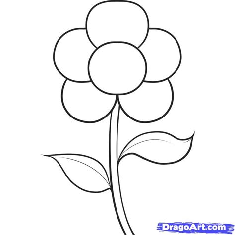So easy, learn to draw the beautiful flowers now. How to Draw an Easy Flower, Step by Step, Flowers, Pop ...