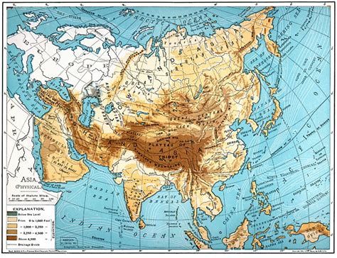Asia Physical Wall Map By Graphiogre Mapsales