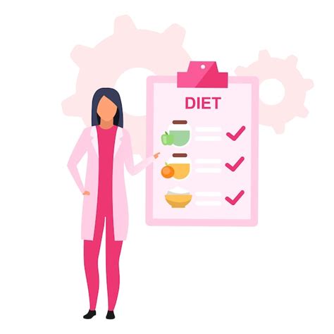 Premium Vector Dietary Nutrition Plan Flat Illustration Female