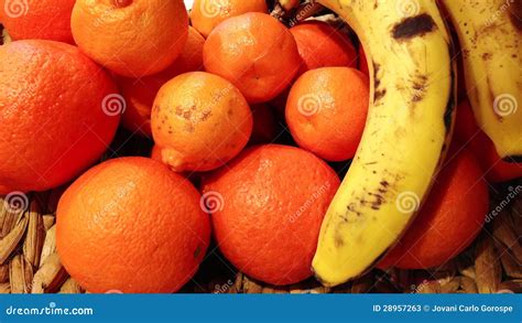 Oranges And Bananas Stock Image Image Of Oranges Healty 28957263