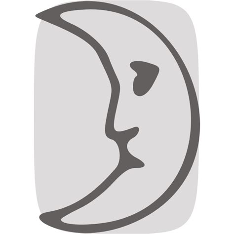 Moon Face Free Svg