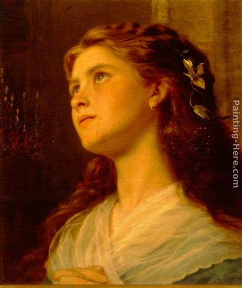Sophie Gengembre Anderson Portrait Of A Young Girl Painting