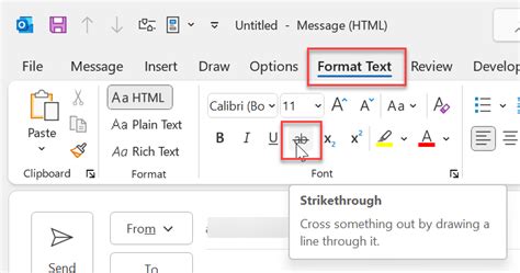 How To Strikethrough Text In Outlook Shortcut