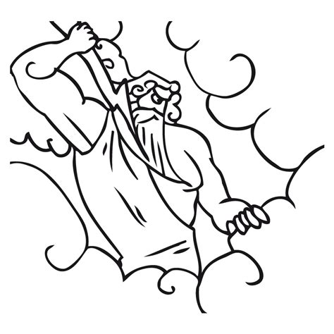 Dibujo Para Colorear Del Dios Griego Zeus Colorea Tus Dibujos