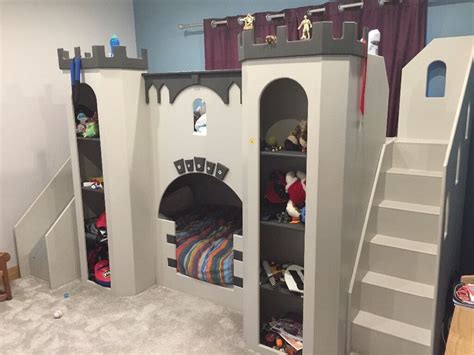 This image has dimension browse kids funtime beds extensive selection of custom built castle beds for boys and castle beds for girls. Boys Castle bunk bed, great condition, steps up and slide ...