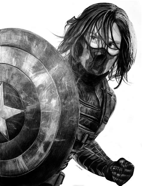 Резултат с изображение за Winter Soldier Pencil Drawing Soldier