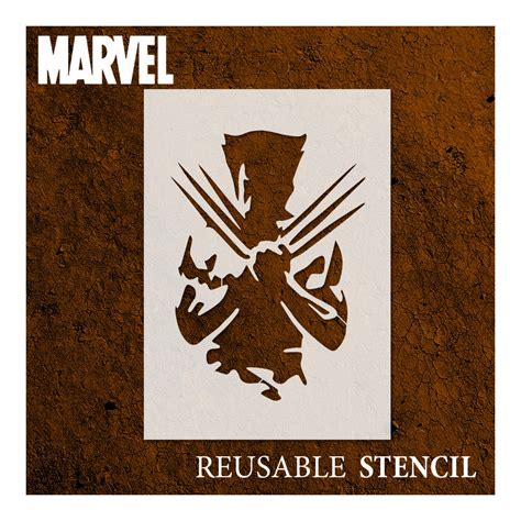 Wolverine Stencil N2 X Men Marvel Reusable Comics And Movie Stencil