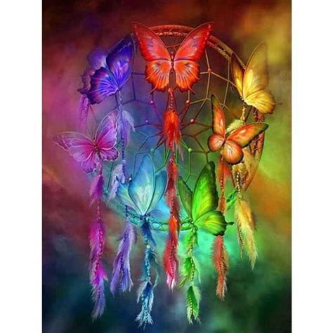 Butterfly Dream Catcher Diamond Painting Kit At