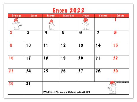 Calendario “481ds” Enero De 2022 Para Imprimir Michel Zbinden Es
