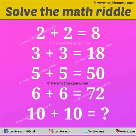 Only Genius Can Solve The Math Riddles Math Puzzles Test 4 Exams