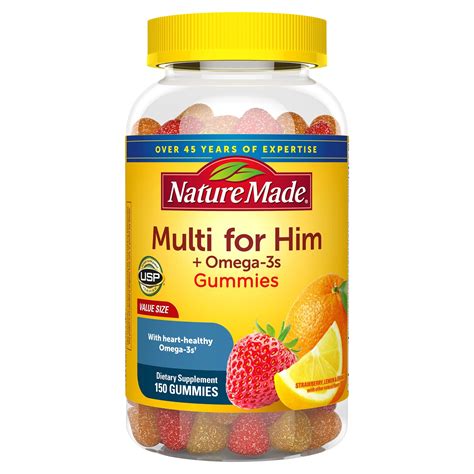Nature Made Mens Multivitamin Omega 3 Gummies 150 Count
