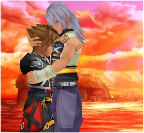 Riku And Sora Sunset Hug By Yellalix On Deviantart