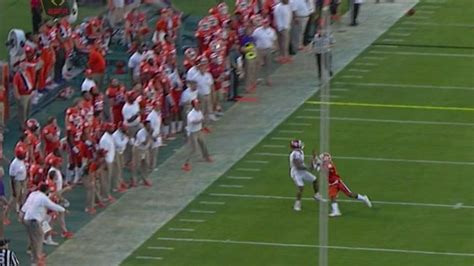 Clemson got called for sideline interference, and there's ...