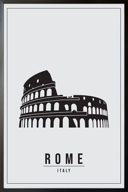 Minimal Rome Italy Poster Artdesign