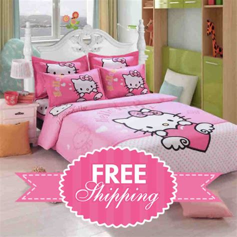 3d party hello kitty kids bedding set duvet cover bed sheet twin full queen. * Hello Kitty Bedding Set - Bed Linen & Comforter Cover ...
