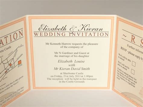 Tri Fold Wedding Invitation Template Unique Foldable Invitation
