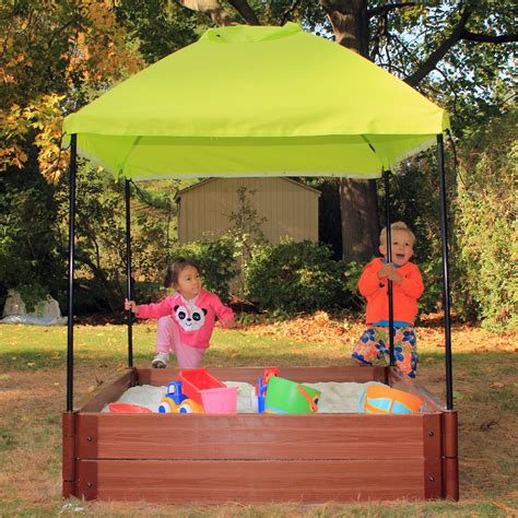 Frame It All 4 X 4 Ft Square Sandbox With Canopy Sandbox With Canopy