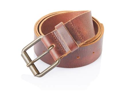 Brown Leather Belt Stock Photo Image Of Silver Studio 45652310