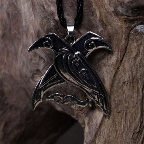 Norse Viking Odins Ravens Pendant Huginn And Muninn Pendant