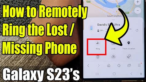 Galaxy S23s How To Remotely Ring The Lostmissing Phone Youtube