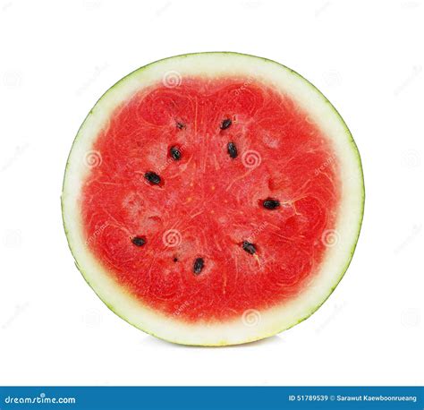 Half Of Watermelon Isolated On White Background Stock Image Image Of