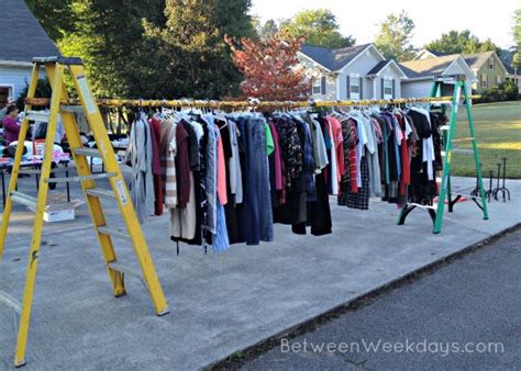 Hanging clothes at garage sale | great ideas! how to display clothing at a garage sale - Google Search ...