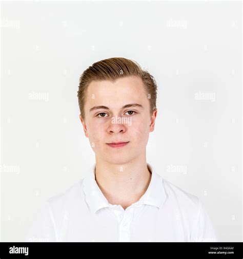 Cute Sixteen Year Old Boy In Studio Stock Photo Alamy