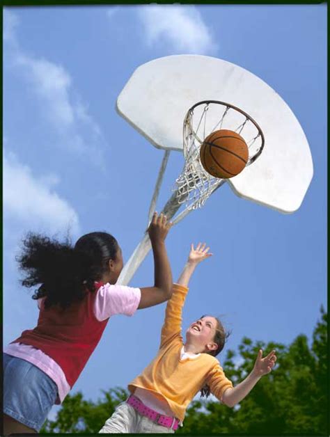 Two Girls Play Basketball Snap Ed