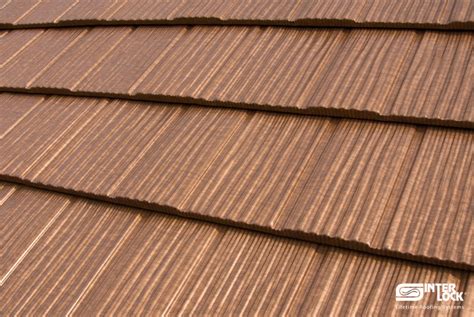 Aged Copper Shake Roof Color Brown Style Metal Shake Interlock