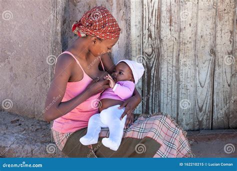 African Mother Breastfeeding Stock Image Image Of Look Pink