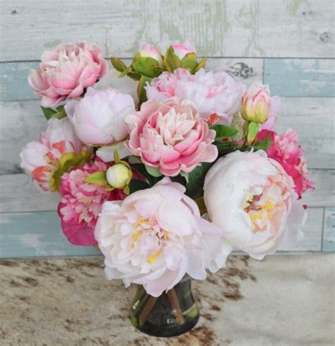 Silk Centerpiece Peony Centerpiece Flower Centerpiece Pink