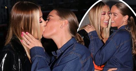 Towie Newbies Demi Sims And Chloe Ross Share Playful Kiss On Night Out Ok Magazine