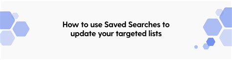 How To Use Saved Searches To Update Your Targeted Lists Pa Media