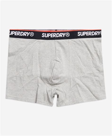 Mens Organic Cotton Classic Boxer Triple Pack In Black Superdry Uk