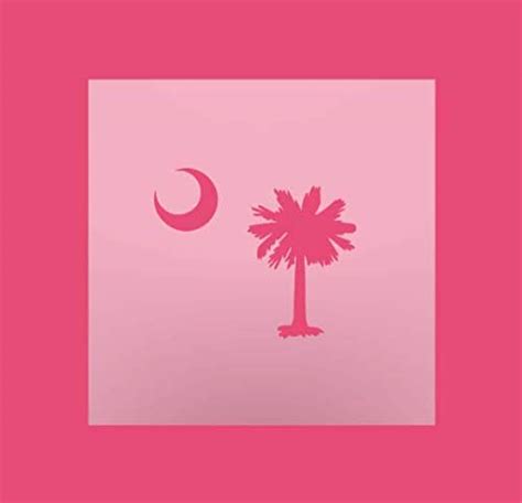Palmetto Tree And Moon Stencil South Carolina State Flag