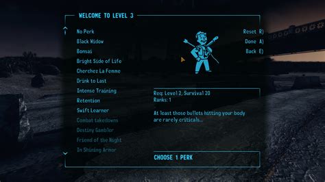 Perks Per Level At Fallout New Vegas Mods And Community
